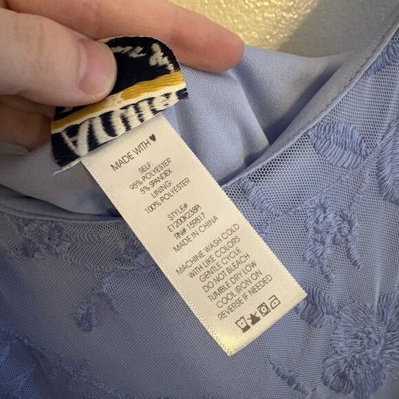 Arula Women 2X Blue Floral Lace Y2K 90s Slinky Allison Maxi Slip Dress NWOT - Picture 9 of 11